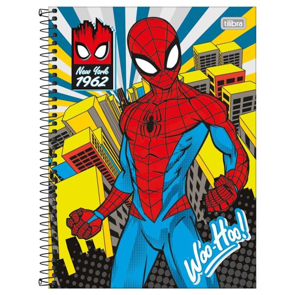 Imagem de Caderno Homem Aranha Capa Dura Espiral 80F 1 Matéria Escolar