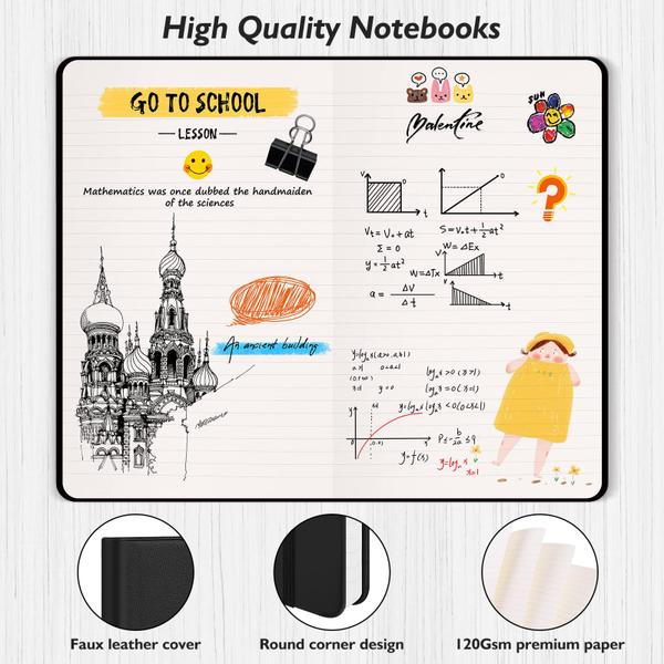 Caderno Huhuhero Lined Journal 5,25 x 8,25" com capa dura Imagem de Caderno Huhuhero Lined Journal 5,25 x 8,25" com capa dura