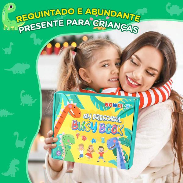 Imagem de Caderno Infantil Educativo 16 temas Montessori Sensorial Atividades de Aprendizado em Inglês Para Crianças Livro Cards