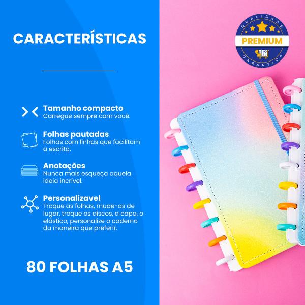 Imagem de Caderno Inteligente A5 Grande Para Anotações Notas Escolar