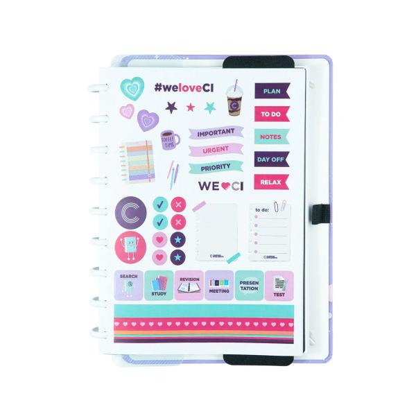 Imagem de Caderno Inteligente By Gocase Purple Galaxy Médio 