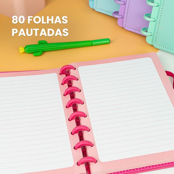 Imagem de Caderno Inteligente Diario Papelaria Fofa Planner 80 Folhas