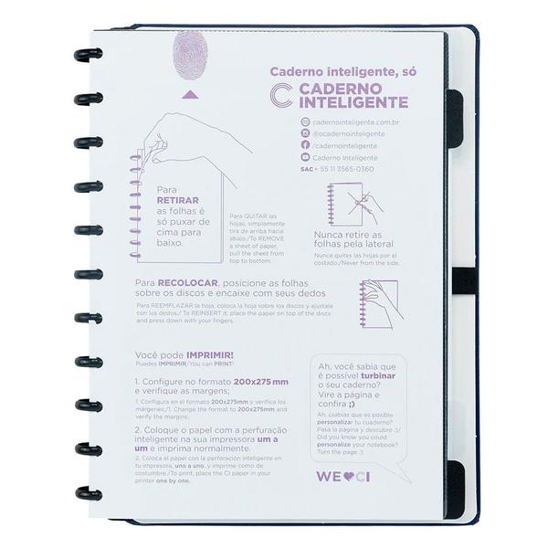 Imagem de Caderno Inteligente Grande A4 80Fls Casual Azul