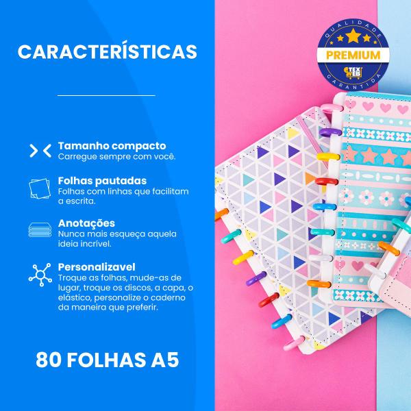 Imagem de Caderno Inteligente Grande A5 De Discos Anotações E Diario