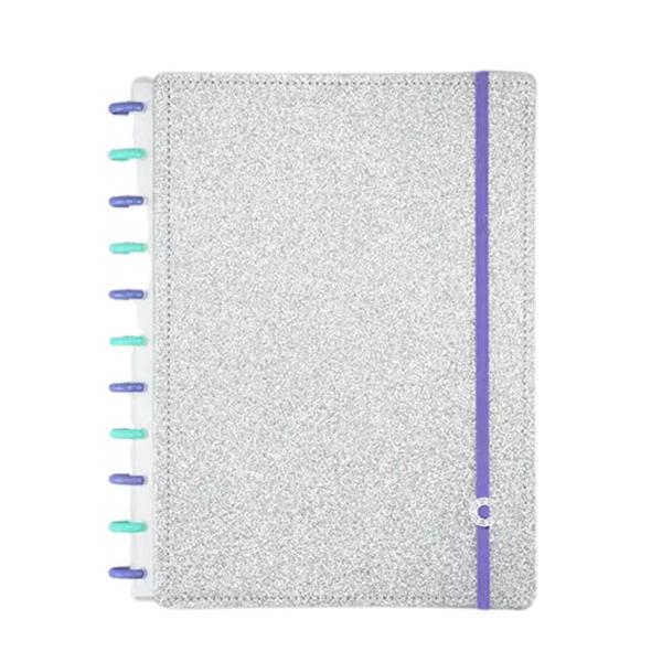 Imagem de Caderno inteligente lets glitter silver 2.0 - grande