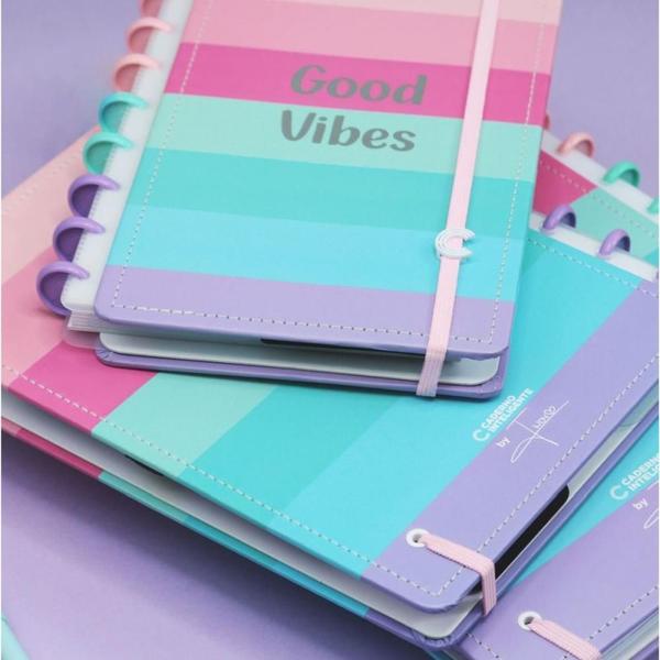 Imagem de Caderno Inteligente Medio Good Vibes By Indy 80fls Caderno Inteligente