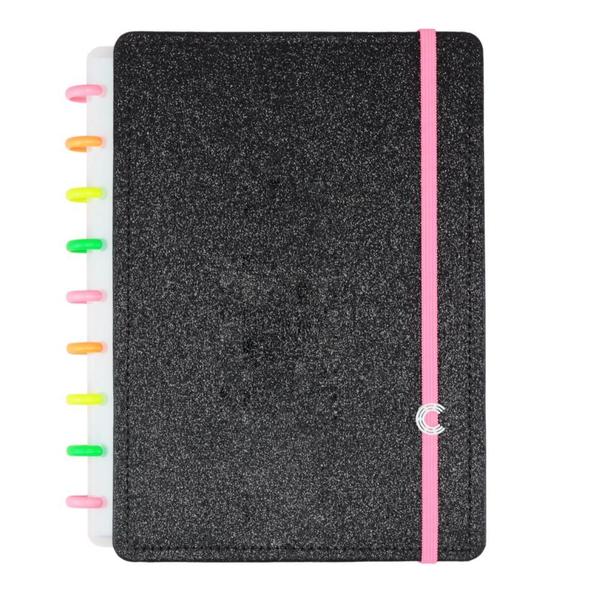 Imagem de Caderno Inteligente Medio Lets Glitter Neon Black