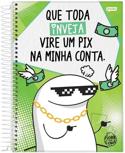 Imagem de Caderno Jandaia universitário flork 200x275mm 192 folhas