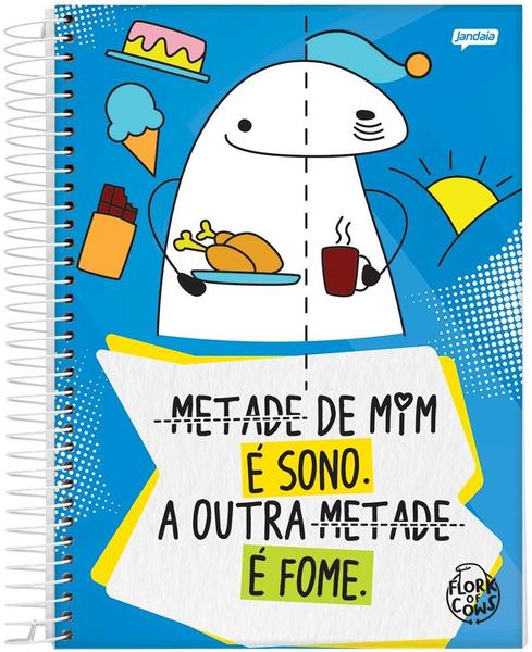 Imagem de Caderno Jandaia universitário flork 200x275mm 80 folhas