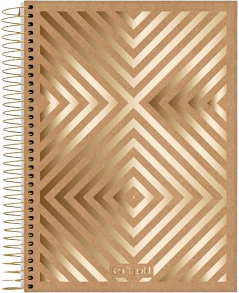 Imagem de Caderno Jandaia universitário kraft gold espiral 80 folhas