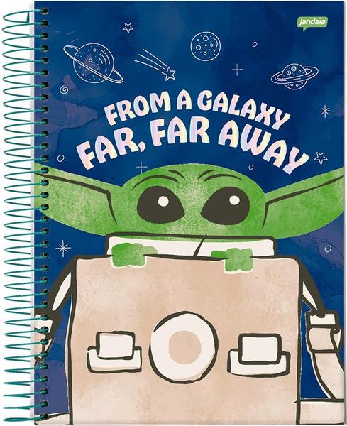 Imagem de Caderno Jandaia universitário star wars Grogu 200x275mm 160f