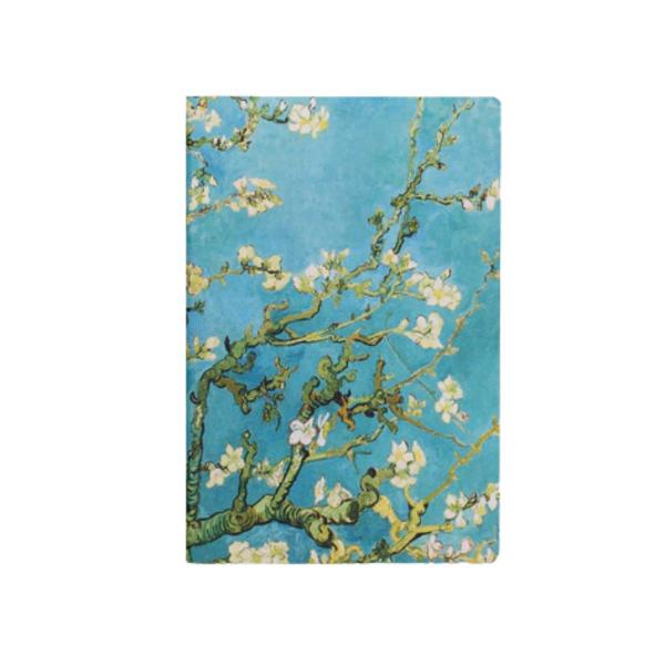 Imagem de Caderno Journal Folk Books 20x13,5 Pontilhado Amendoeira em Flor Van Gogh 