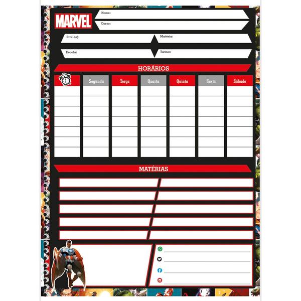 Imagem de Caderno Marvel Now Espiral Universitário 80 Fls Marvel Vingadores