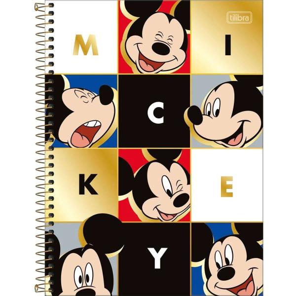 Imagem de Caderno Mickey Espiral Colegial Capa Dura 80 Folhas Cube