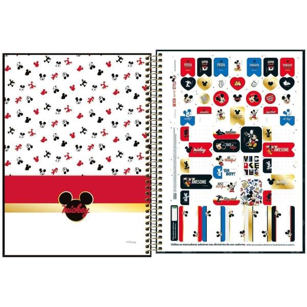 Imagem de Caderno Mickey Espiral Colegial Capa Dura 80 Folhas