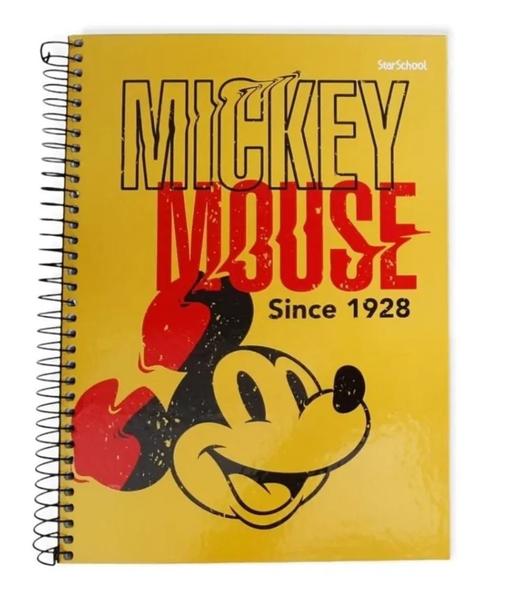 Imagem de Caderno Mickey Mouse Espiral Universitário 10 Mat 160 Folhas CAPAS SORTIDAS