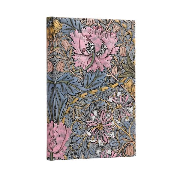 Imagem de Caderno Midi Morris Pink Honeysuckle Paperblanks Capa Dura 144 Páginas