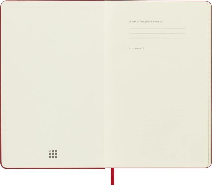 Imagem de Caderno Moleskine Classic, capa dura, grande, vermelho escarlate