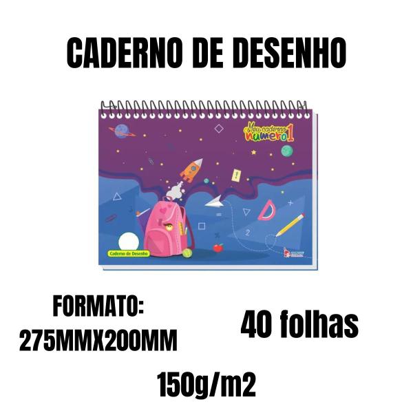 Imagem de Caderno numero 1 cartografia 40 folhas 150g espiral tamoio