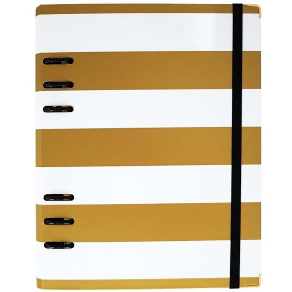 Imagem de Caderno Organizador Gold Planner White Stripes Branco Ótima