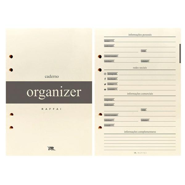 Caderno Organizer Couro 127-R Personalizado Raffai Couros Imagem de Caderno Organizer Couro 127-R Personalizado Raffai Couros
