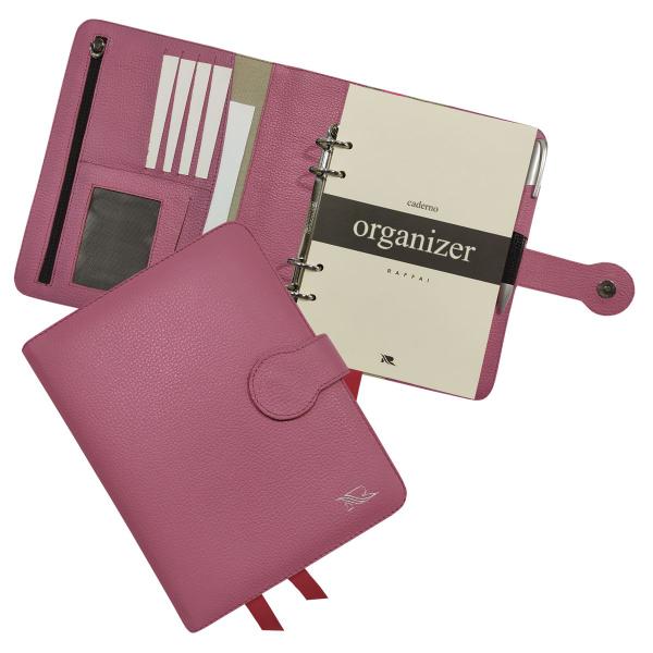 Imagem de Caderno Organizer Couro 127-R Personalizado Raffai Couros