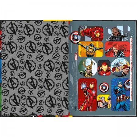 Imagem de Caderno Pequeno Brochura 1/4 Avengers (Vingadores) 80 Folhas - Tilibra