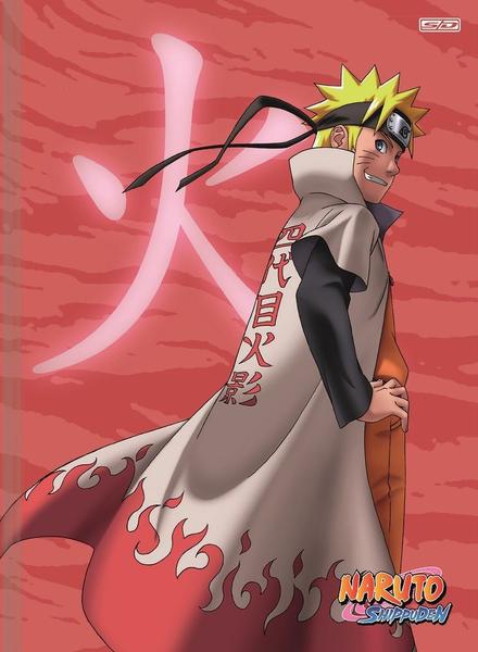 Imagem de Caderno (PEQUENO) Brochura  1/4 Costurado 14x20cm Anime Naruto 80 Folhas Animativa