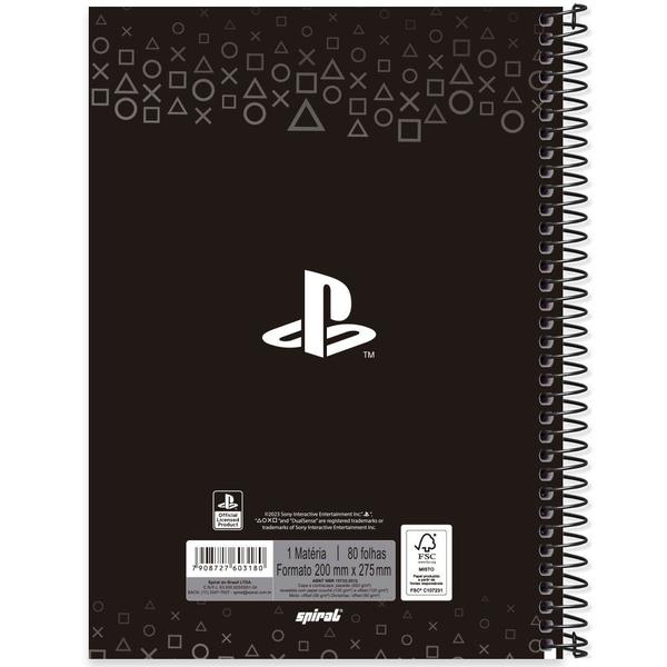 Imagem de Caderno Playstation 80 Fls Capa 02 - Spiral