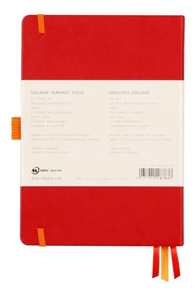 Imagem de Caderno Pontilhado Goalbook Rhodia A5 120 Folhas Poppy