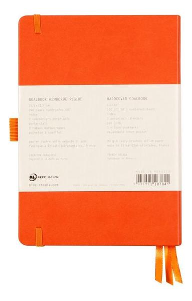 Imagem de Caderno Pontilhado Goalbook Rhodia A5 120 Folhas Tangerine