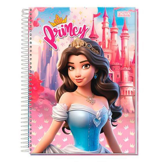 Imagem de Caderno Princy Escolar Espiral Grande Arame Com Feminino 10 Matéria - Sortidos