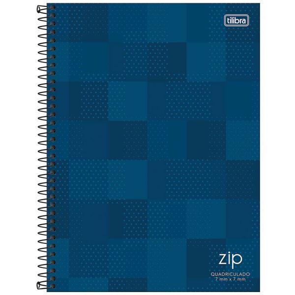 Imagem de Caderno quadriculado 7x7 espiral zip 80 folhas Tilibra