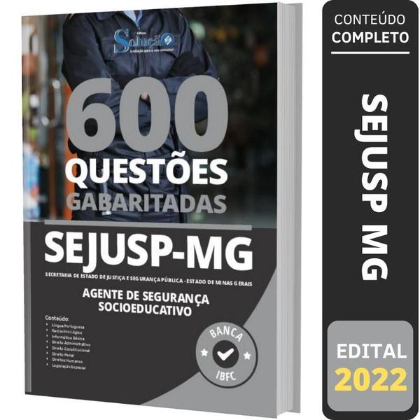 Imagem de Caderno Questões Sejusp Mg Agente Segurança Socioeducativo