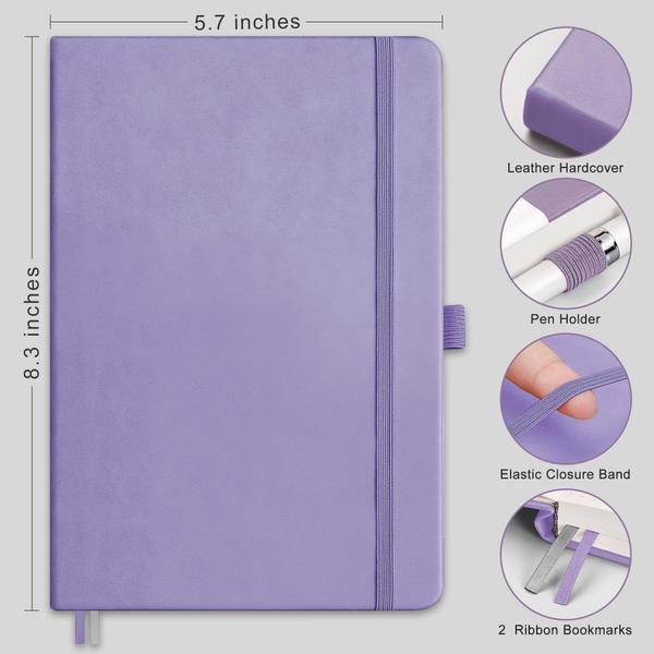 Imagem de Caderno RETTACY Bullet Dotted A5 com 320 páginas numeradas roxo