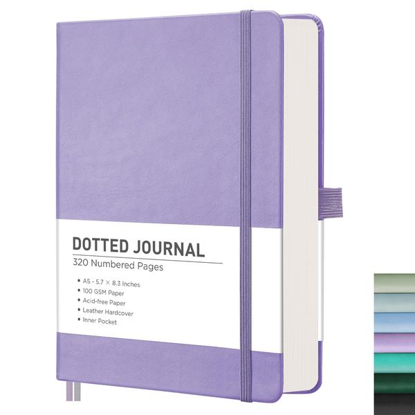 Imagem de Caderno RETTACY Bullet Dotted A5 com 320 páginas numeradas roxo