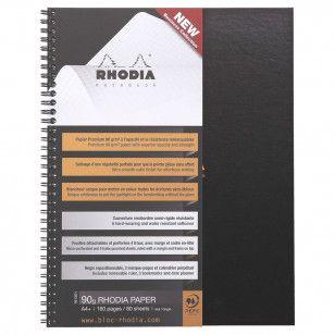 Imagem de Caderno Rhodia Note Book com Espiral Capa Preta A4+