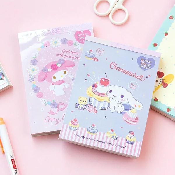 Imagem de Caderno Sanrio Para Meninas Kuromi Hello Kitty Cinnamoroll My Melody Papel Memorando De Desenho