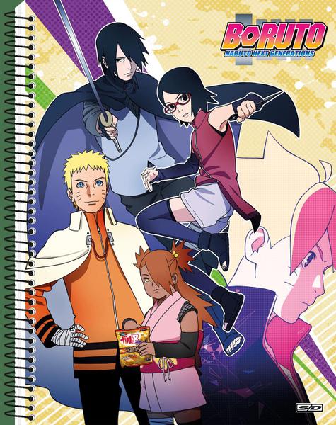 Imagem de Caderno São Domingos universitário Boruto espiral 80 folhas