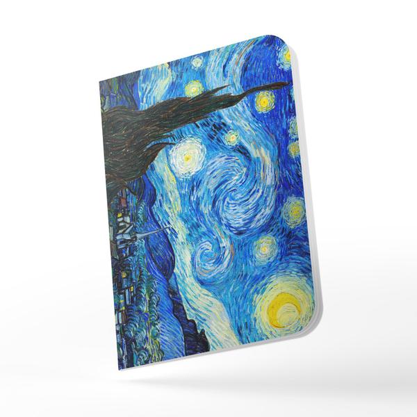 Imagem de Caderno sem Pauta A5 - Fábrica de Pôster - Capa Flexível 80 Páginas 20x14cm - Noite Estrelada de Van Gogh