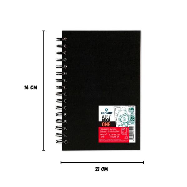 Imagem de Caderno Sketchbook Canson Art Book One 100g A5 80Fls Espiral