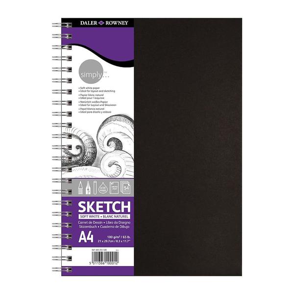 Imagem de Caderno Sketchbook Daler Rowney Simply 100g A4 54Fls Espiral