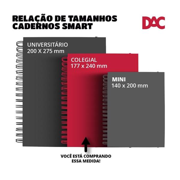 Imagem de Caderno Smart Colegial 10M 80 Folhas DAC - Divertidamente 2