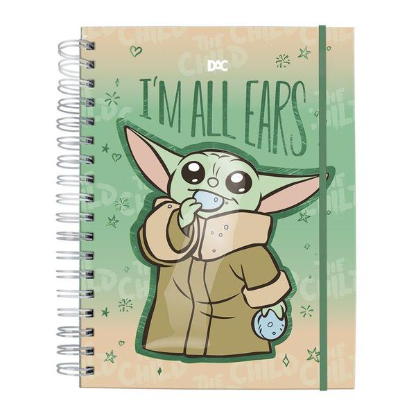 Imagem de Caderno Smart Colegial Baby Yoda 80 folhas Dac 