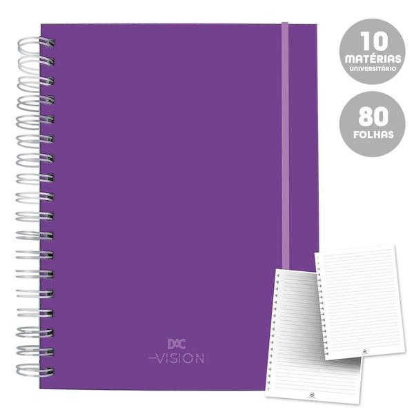 Imagem de Caderno Smart Universitário 10 Mat 80Fls Vision Roxo Dac