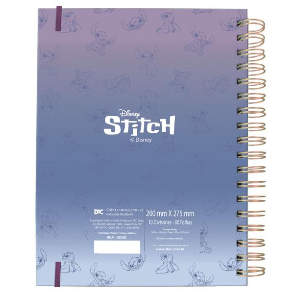 Imagem de Caderno Smart Universitário Stitch C/Folhas Tira e Põe- DAC