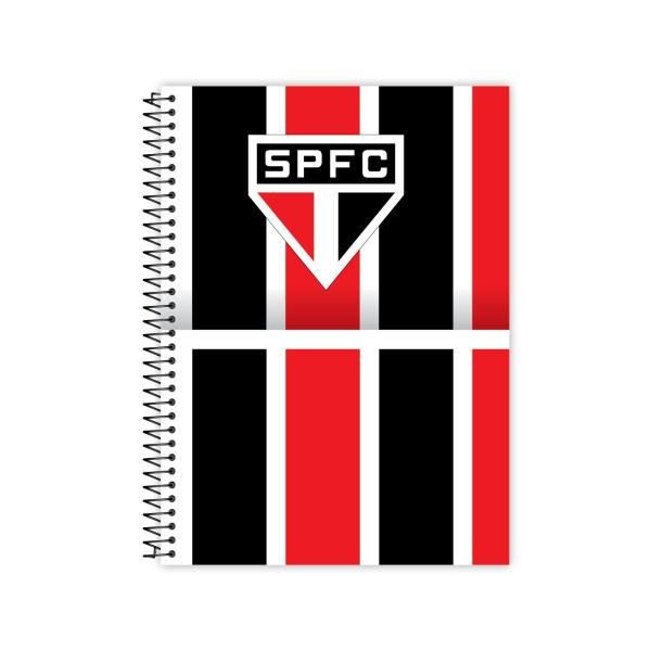 Imagem de Caderno SPFC Espiral Capa Dura 1 Matéria Escolar 80F