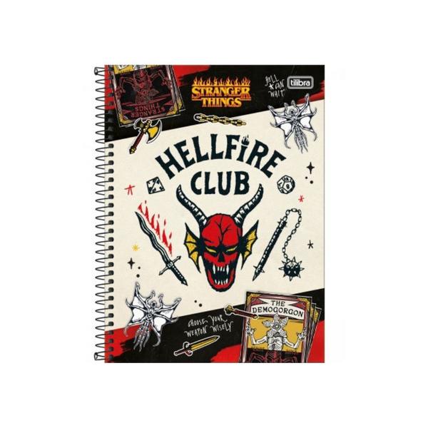 Imagem de Caderno Stranger Things Universitário 1 Matéria Hellfire Club