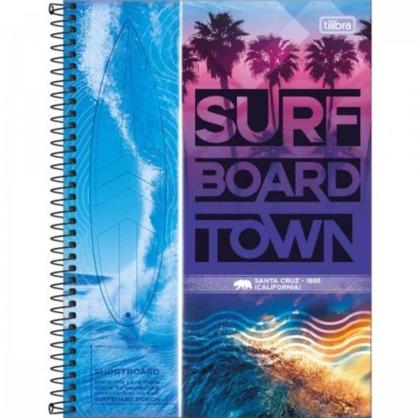 Imagem de Caderno Sunset Capa Dura 1 Matéria 80 Folhas Surf Board