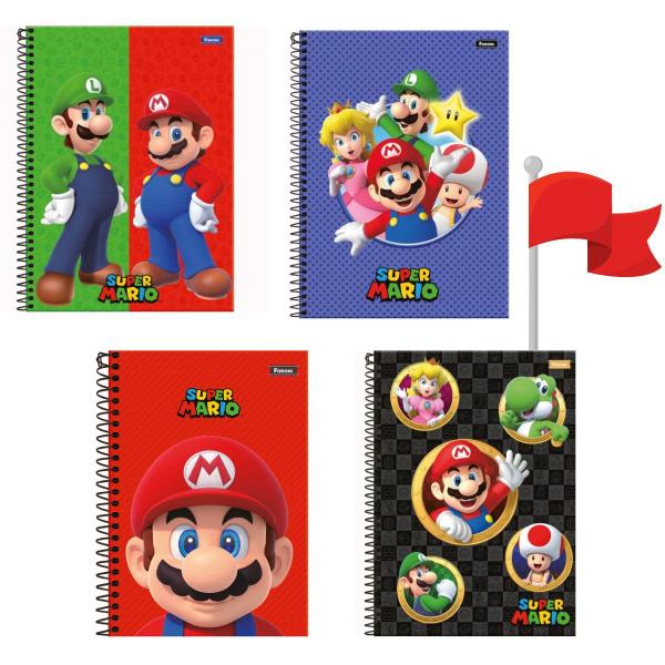 Imagem de Caderno Super Mario 160fls Nintendo 33.9505-5 SORTIDO - Foroni